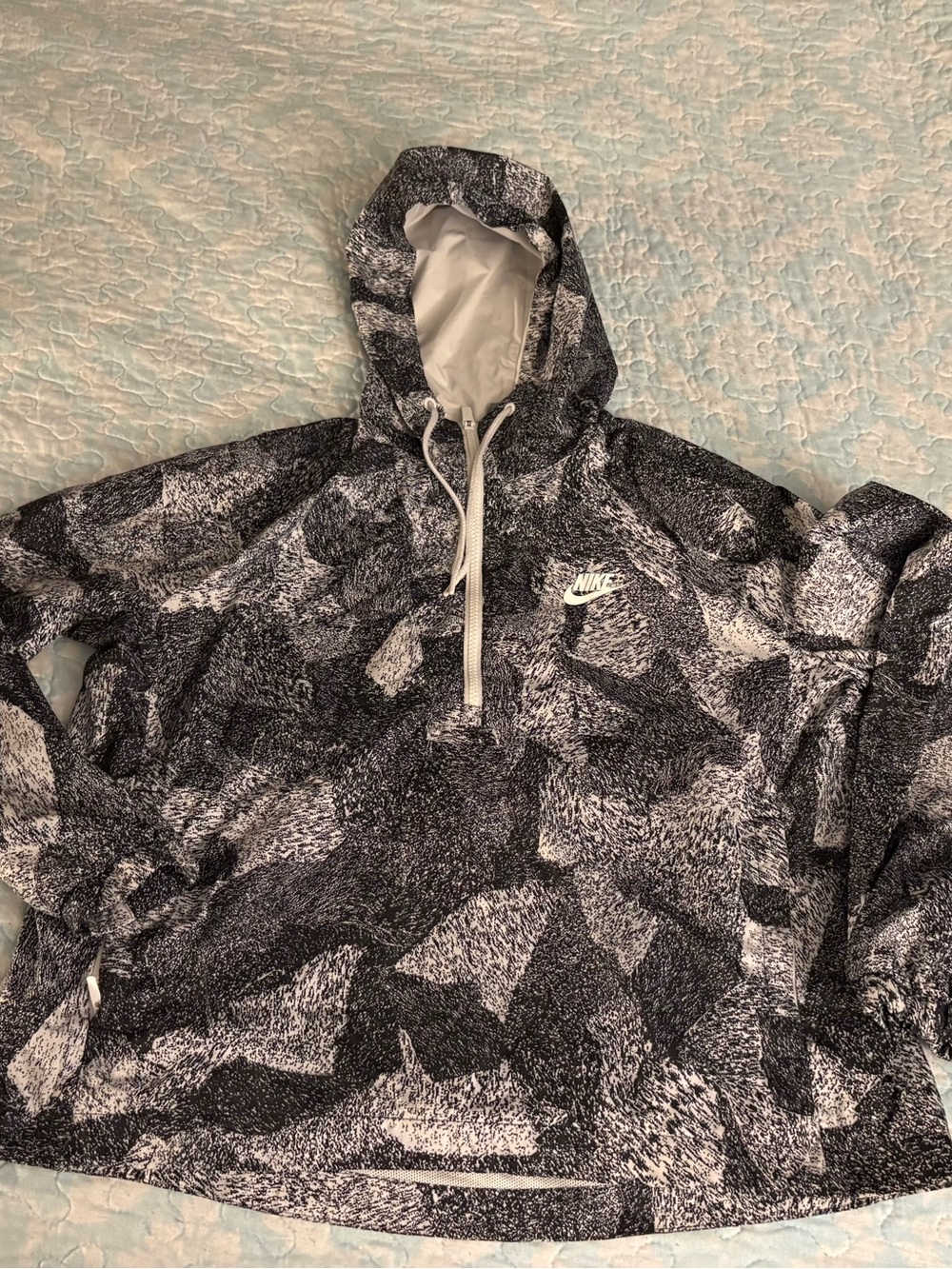 Nike Black & White Abstract Hooded Pullover